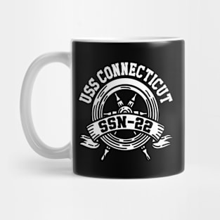 Uss Connecticut Ssn-22 Ship Helm Wheel Mug